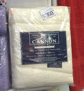Expensive towels in Buenos Aires